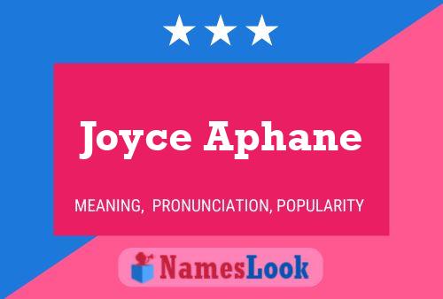 Affiche de nom Joyce Aphane