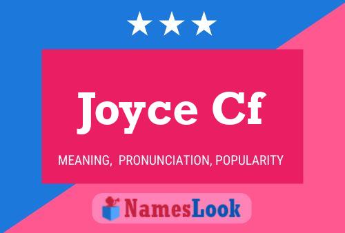 Affiche de nom Joyce Cf