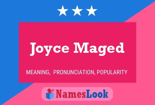 Affiche de nom Joyce Maged