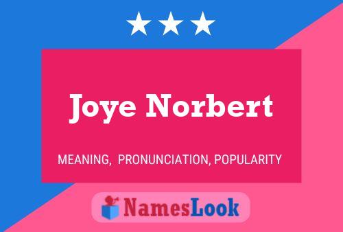 Affiche de nom Joye Norbert