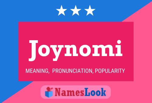 Affiche de nom Joynomi