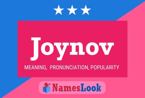 Affiche de nom Joynov