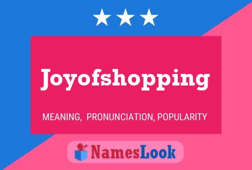 Affiche de nom Joyofshopping