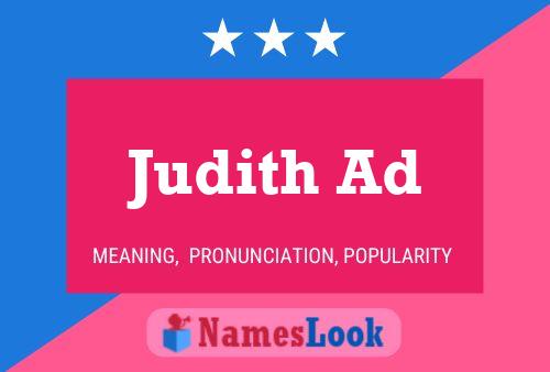 Affiche de nom Judith Ad