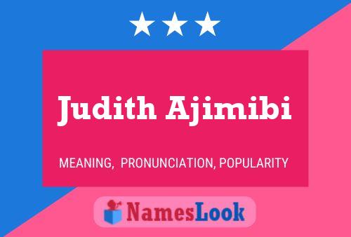 Affiche de nom Judith Ajimibi