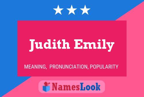 Affiche de nom Judith Emily