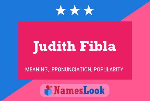 Affiche de nom Judith Fibla