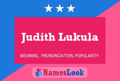 Affiche de nom Judith Lukula