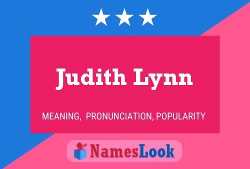 Affiche de nom Judith Lynn