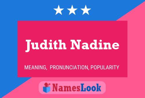 Affiche de nom Judith Nadine