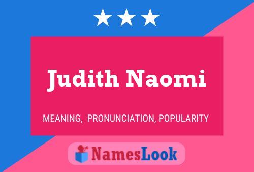 Affiche de nom Judith Naomi