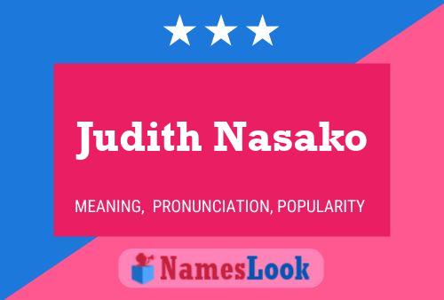 Affiche de nom Judith Nasako