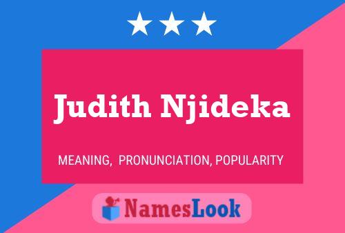 Affiche de nom Judith Njideka