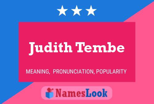 Affiche de nom Judith Tembe