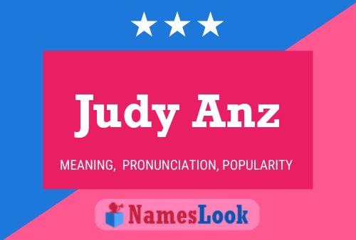 Affiche de nom Judy Anz