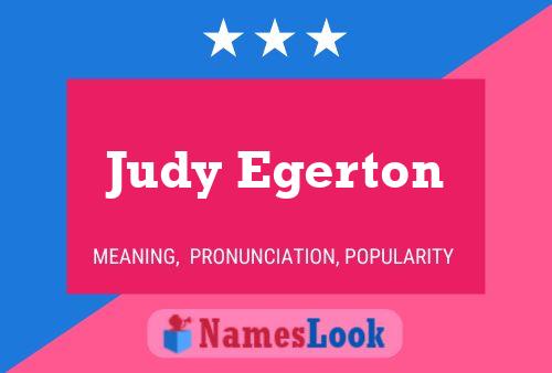 Affiche de nom Judy Egerton