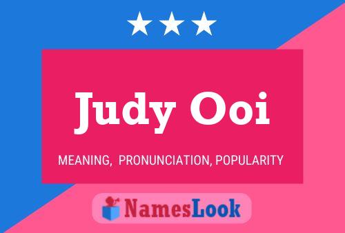 Affiche de nom Judy Ooi