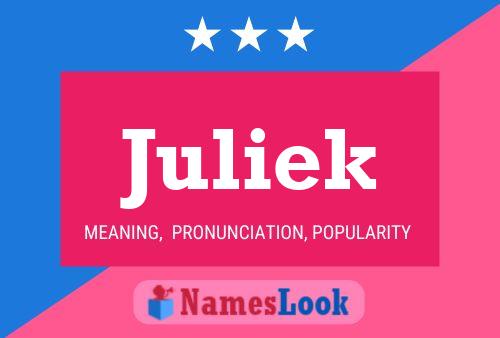 Affiche de nom Juliek