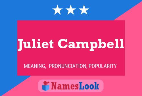 Affiche de nom Juliet Campbell