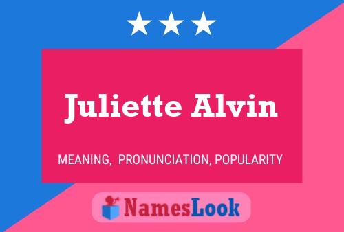 Affiche de nom Juliette Alvin