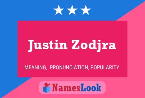 Affiche de nom Justin Zodjra