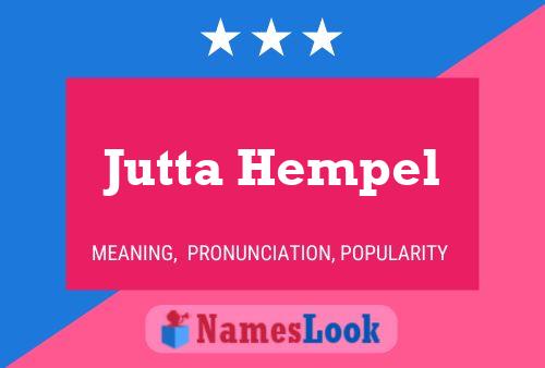 Affiche de nom Jutta Hempel