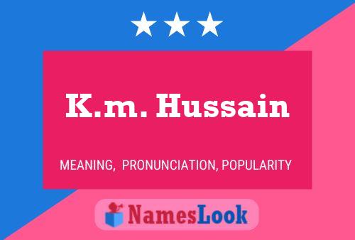 Affiche de nom K.m. Hussain