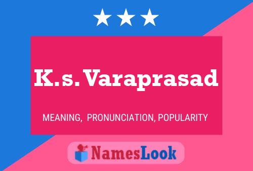 Affiche de nom K.s. Varaprasad