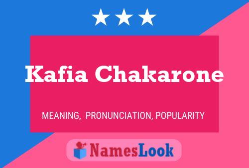 Affiche de nom Kafia Chakarone