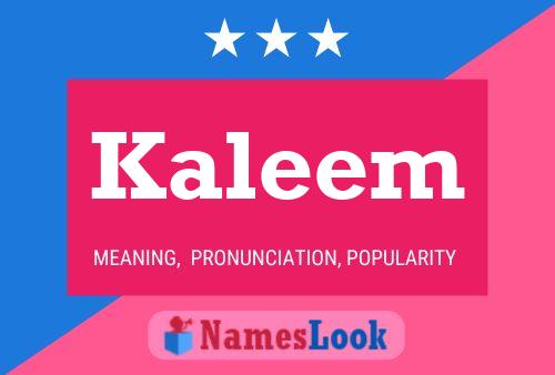 Affiche de nom Kaleem