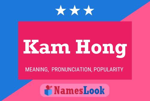 Affiche de nom Kam Hong