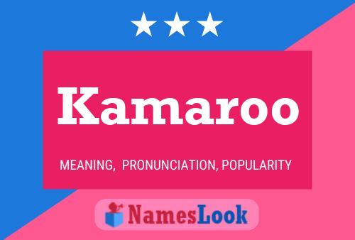 Affiche de nom Kamaroo