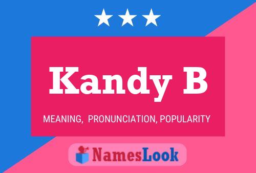 Affiche de nom Kandy B