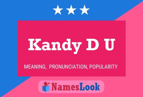 Affiche de nom Kandy D U