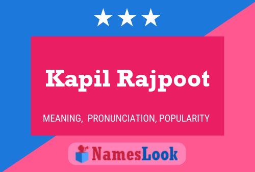 Affiche de nom Kapil Rajpoot