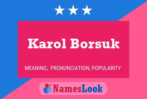 Affiche de nom Karol Borsuk