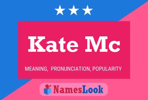 Affiche de nom Kate Mc