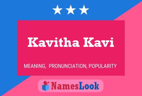 Affiche de nom Kavitha Kavi