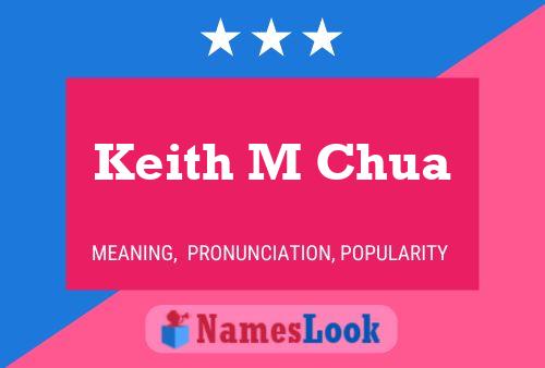 Affiche de nom Keith M Chua