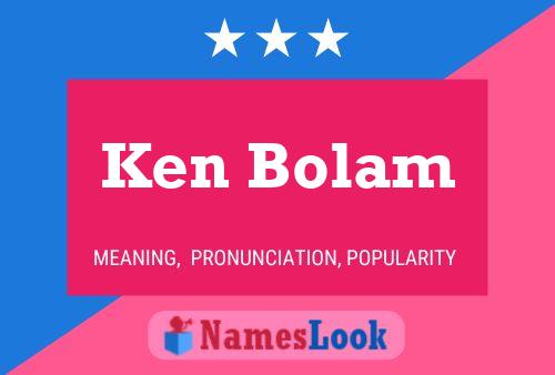 Affiche de nom Ken Bolam