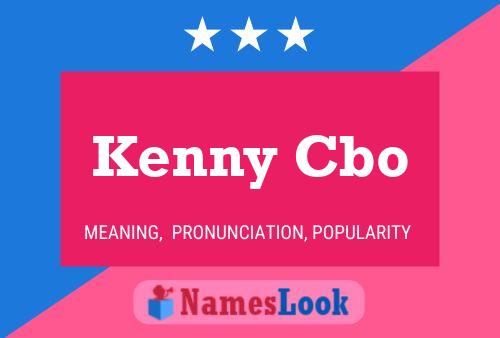 Affiche de nom Kenny Cbo