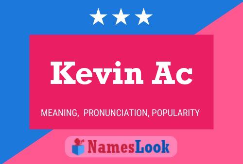 Affiche de nom Kevin Ac