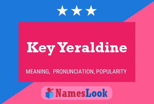 Affiche de nom Key Yeraldine