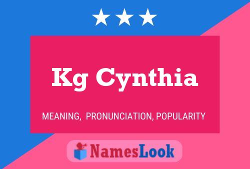 Affiche de nom Kg Cynthia