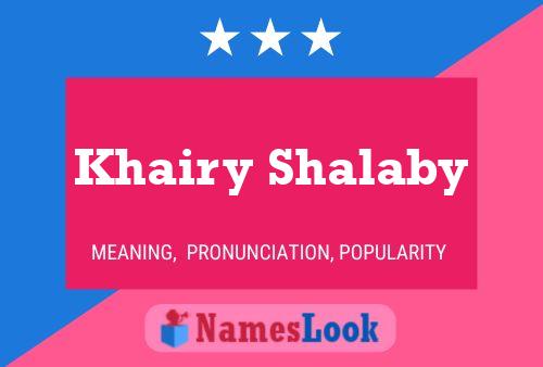 Affiche de nom Khairy Shalaby