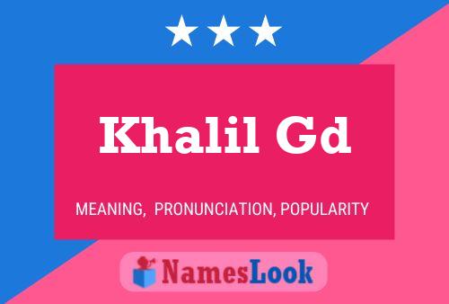 Affiche de nom Khalil Gd