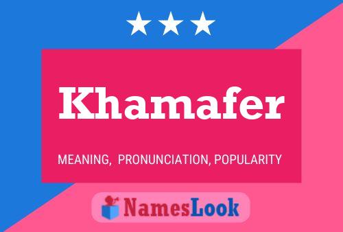 Affiche de nom Khamafer