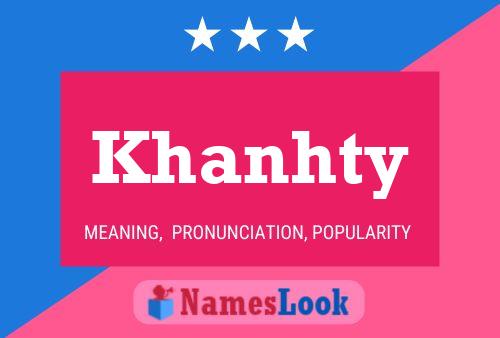 Affiche de nom Khanhty