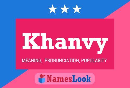 Affiche de nom Khanvy