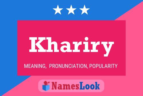 Affiche de nom Khariry